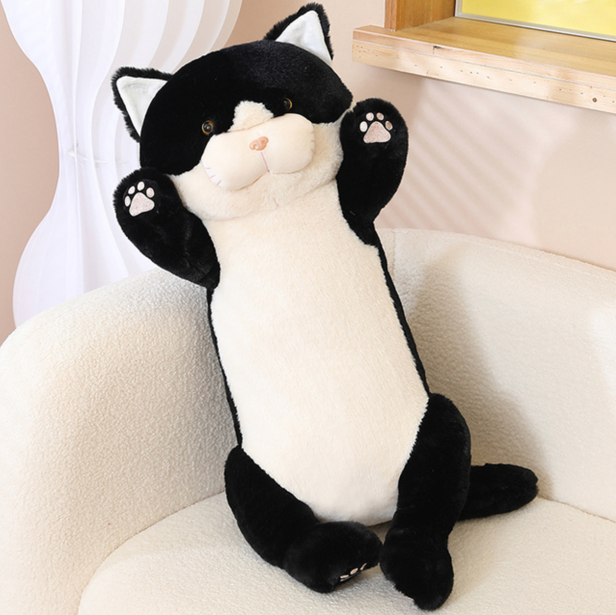 Cute Cat Long Pillow Plush Toy-2