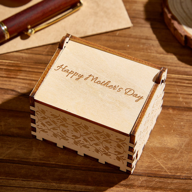 Personalised Wooden Music Box with Custom Photo & Voice Message | Gift for Mum - Memoriex