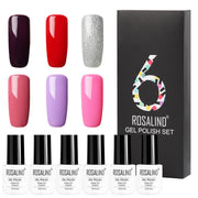 6 Colors Set Solid Color Gel Polish Set Nail Polish Gift Box Manicure - Memoriex 