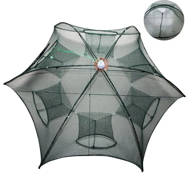 6 Hole Shrimp Catcher Trap Cages Mesh  Aquarium  Fishing Net - Memoriex 