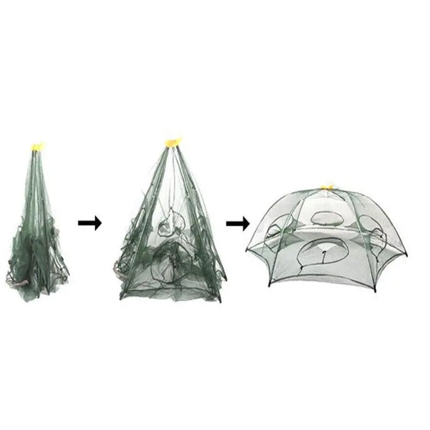 6 Hole Shrimp Catcher Trap Cages Mesh  Aquarium  Fishing Net - Memoriex 