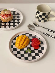 6 - Pack Modern Checkered Flatware Sets ( $4 / count )-3