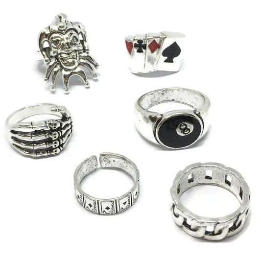 6 Piece Jester Ring Set-0