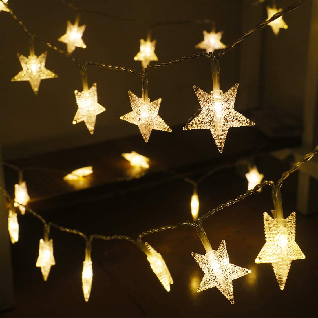 Star Fairy Lights Battery Operated Indoor Outdoor Christmas Decor-0