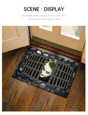 3D visual clown floor mat, funny entrance floor mat, illusion vortex floor mat - Memoriex