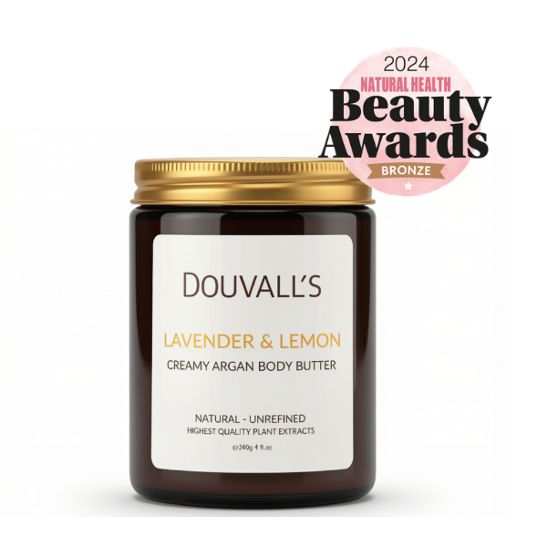 Organic Creamy Argan Body Butter Lavender and Lemon 240ml-0