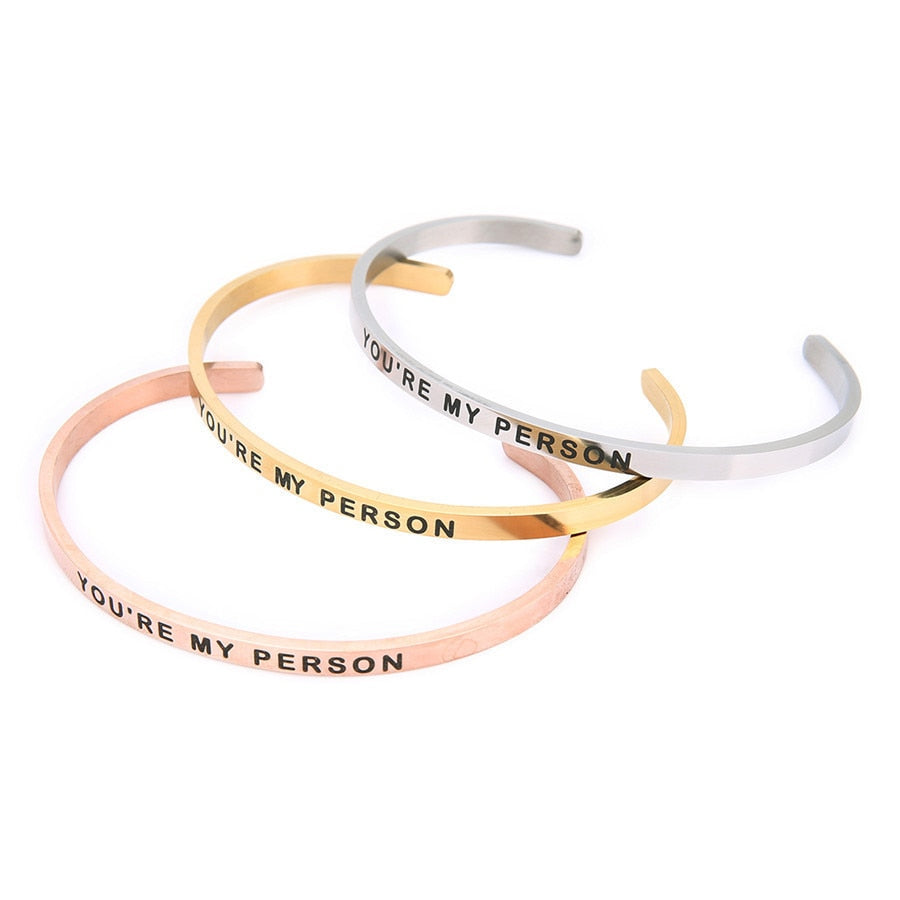 You Are My Person Lettering Bracelets - Memoriex