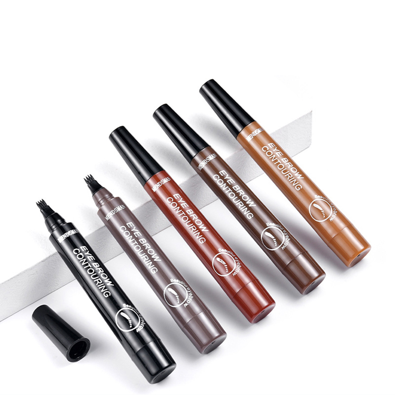 Long Lasting 5 Colors Sketch Liquid Eye Brow Pencil Waterproof Microblading Tattoo Fork Tip Eyebrow Pencil - Memoriex 