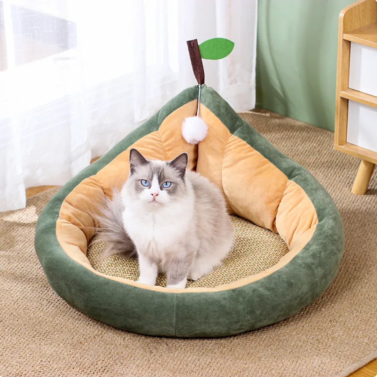 Pear Shape Cozy Lounger Pet Bed-0