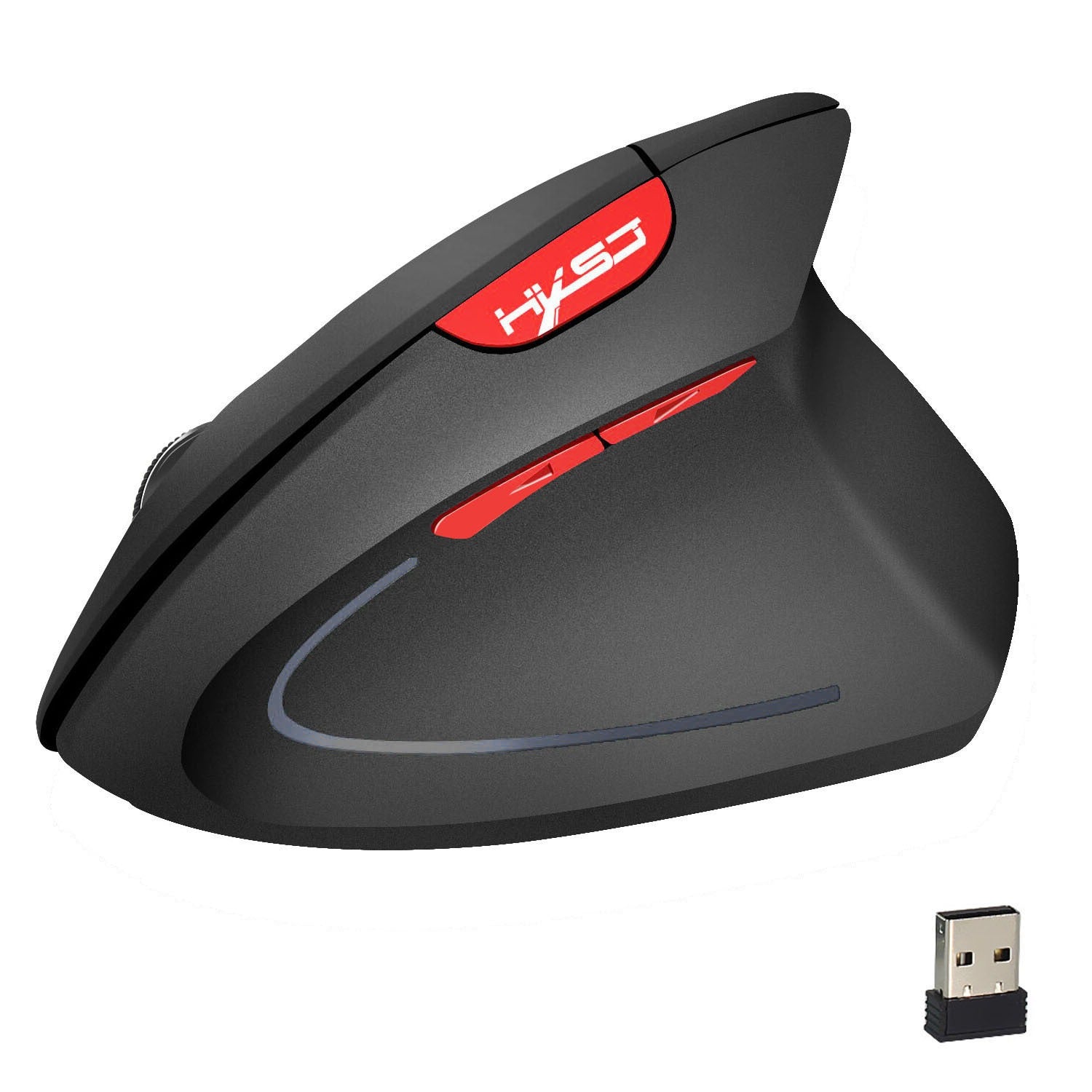 New Wireless Mouse 2.4G Vertical Health Mouse External Battery 6D Design Computer Office - Memoriex 