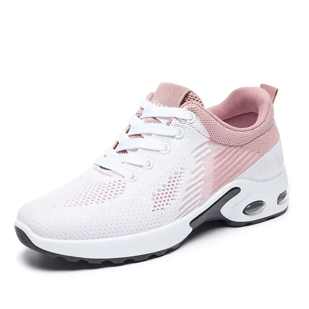 New Running Shoes Ladies Breathable Sneakers Summer Light Mesh Air Cushion Women's Sports Shoes Outdoor Lace Up Training Shoes - Memoriex 