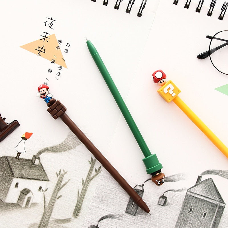 Super Mario Gel Pen Signature Pen Escolar Papelaria School Office Supply Promotional Gift - Memoriex 