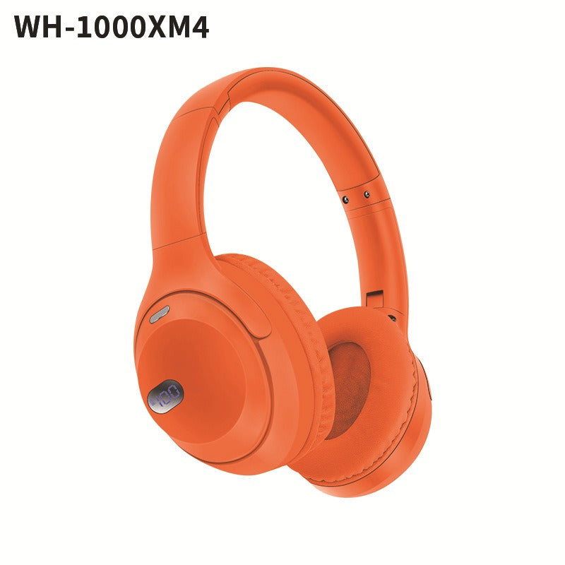 Wireless Bluetooth headset with battery display long battery life and foldable design