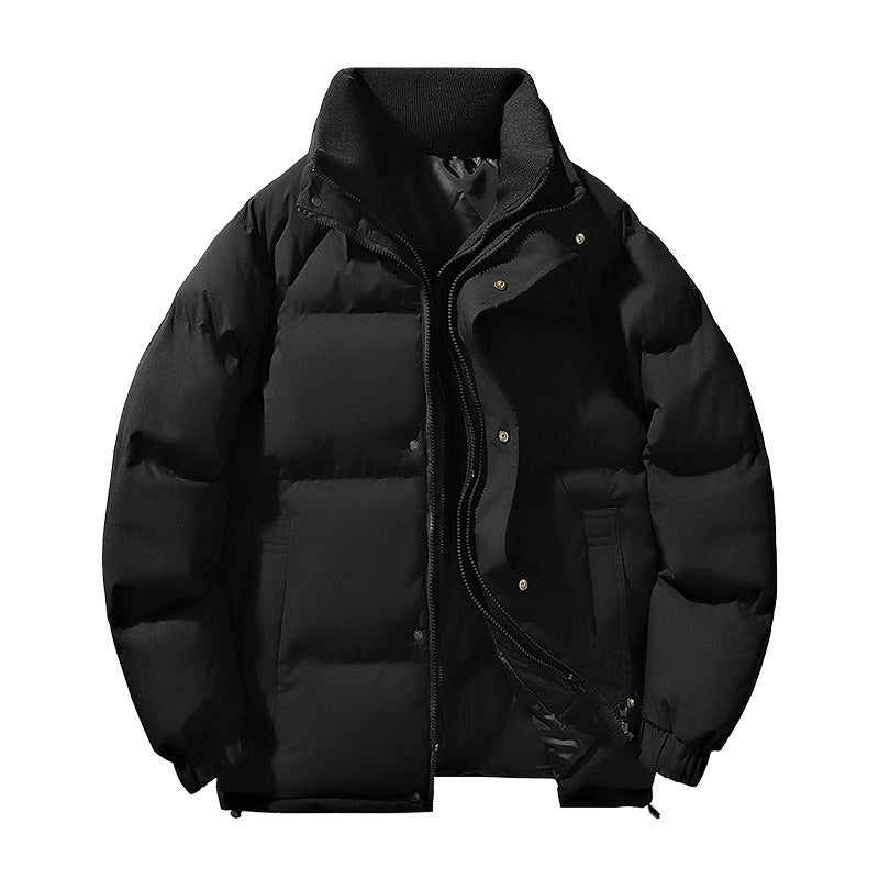 Men's cotton jacket autumn and winter new item thick warm cotton jacket stand collar cotton jacket coat loose cotton jacket top - Memoriex 