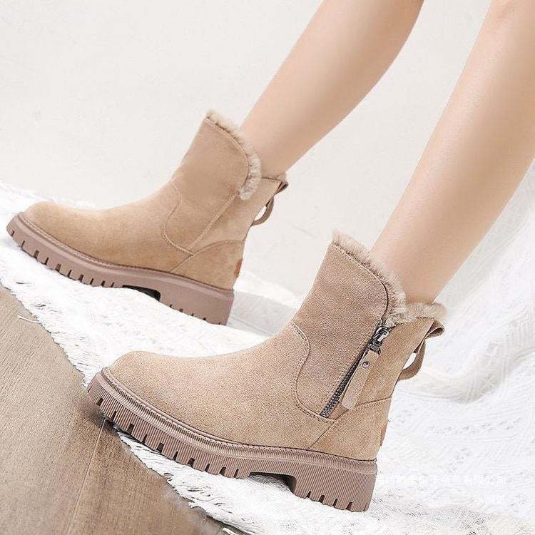 Women's snow boots winter cashmere women's shoes Warm boots cotton shoes women's boots - Memoriex 