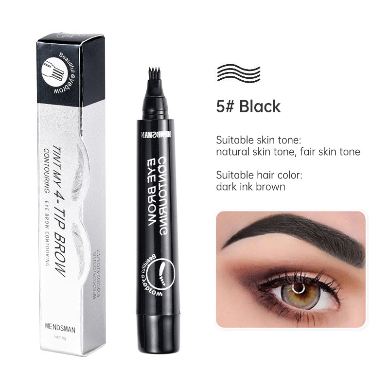 Long Lasting 5 Colors Sketch Liquid Eye Brow Pencil Waterproof Microblading Tattoo Fork Tip Eyebrow Pencil - Memoriex 