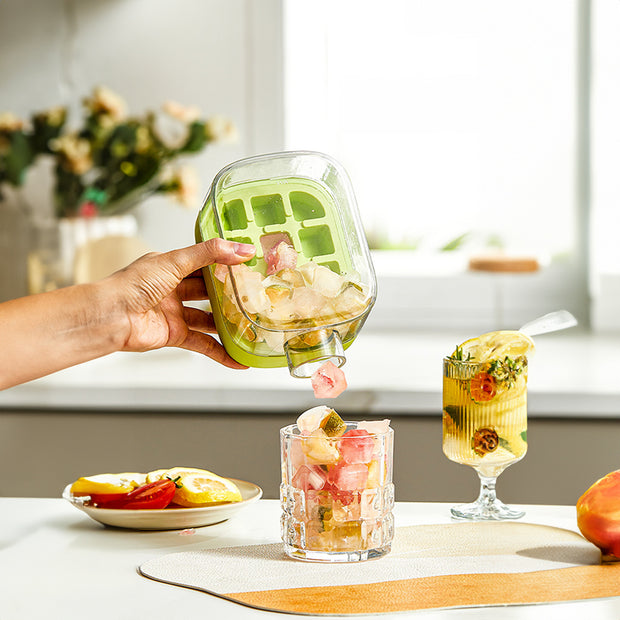 Ice - covered tray; freezer - overflow prevention ice tray - Memoriex