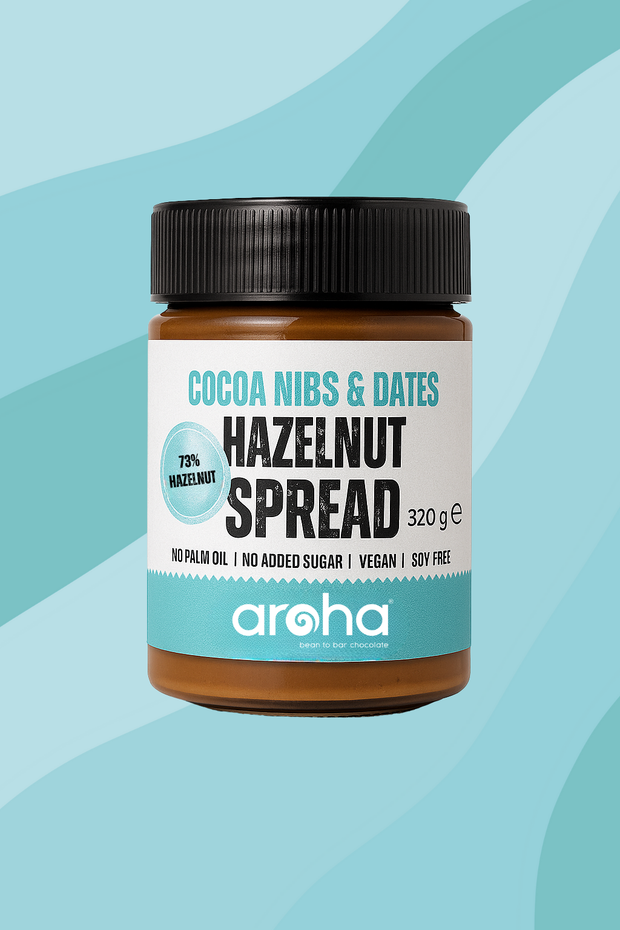 Aroha Cocoa Nib Hazelnut Spread 73% Hazelnut, 320 gr-2
