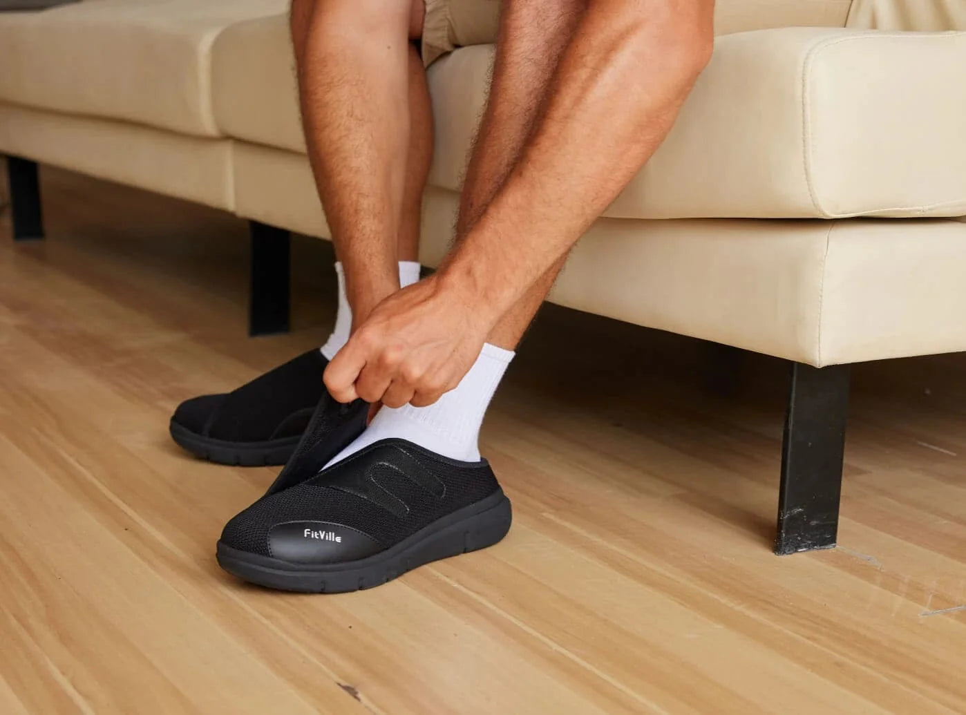  Men's Easy Top Diabetic Slipper V5-1