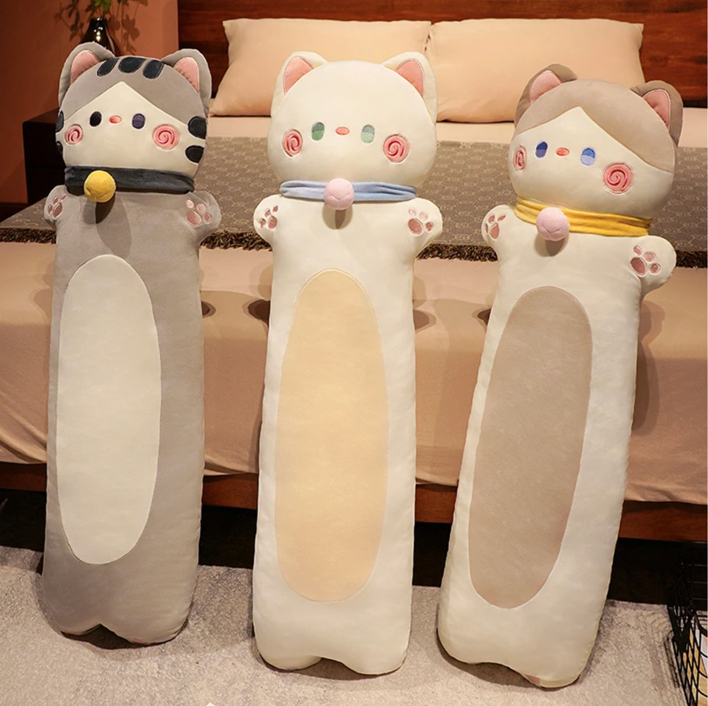 Kitten Long Plush Toy Pillow-0