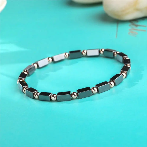 6mm Black Bile Magnet Beaded Skull Retro Fashion Bracelet Accessories - Memoriex 
