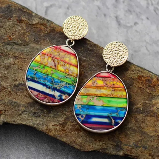 7 Chakra Rainbow Earrings-0