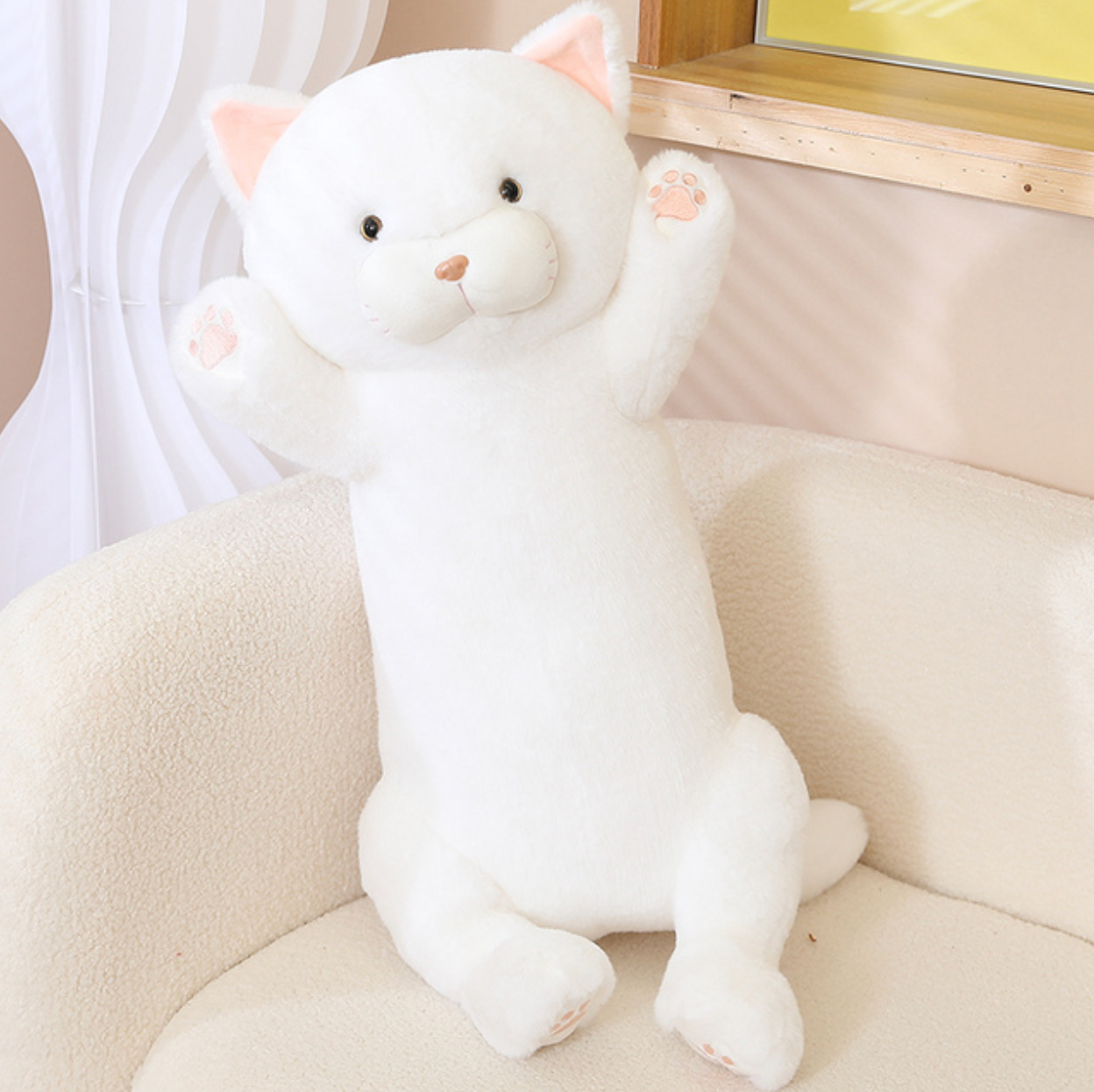 Cute Cat Long Pillow Plush Toy-1