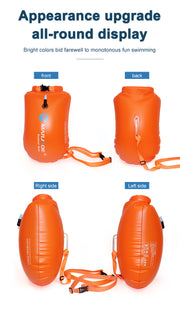 PVC  Inflatables Storage Swim Buoys Dry Bag Orange Floating Safety Swimming Buoy - Memoriex