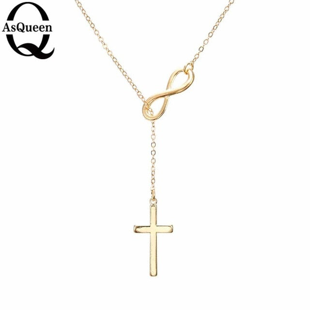 Small Gold Cross Pendant Necklace Women Girl Kids,Mini Charm Pendant - Memoriex 