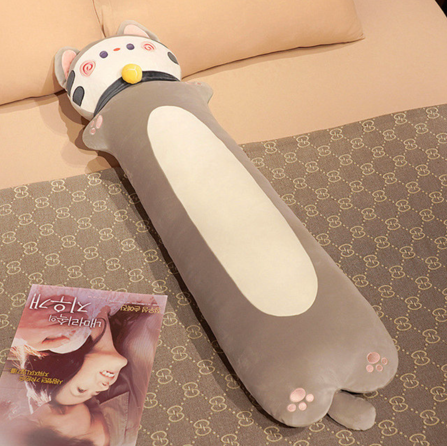 Kitten Long Plush Toy Pillow-2