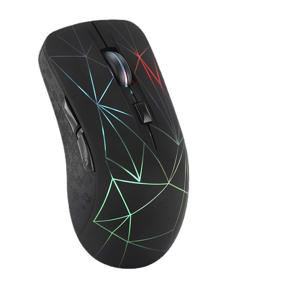 Dual mode wireless mouse silent office colorful illuminated charging Bluetooth mouse for laptops