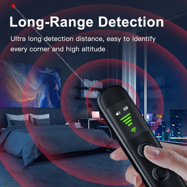 Portable Camera Detector & Bug Sweeper | Multifunctional Anti-Spy Device for Hidden Cameras & GPS Trackers - Memoriex
