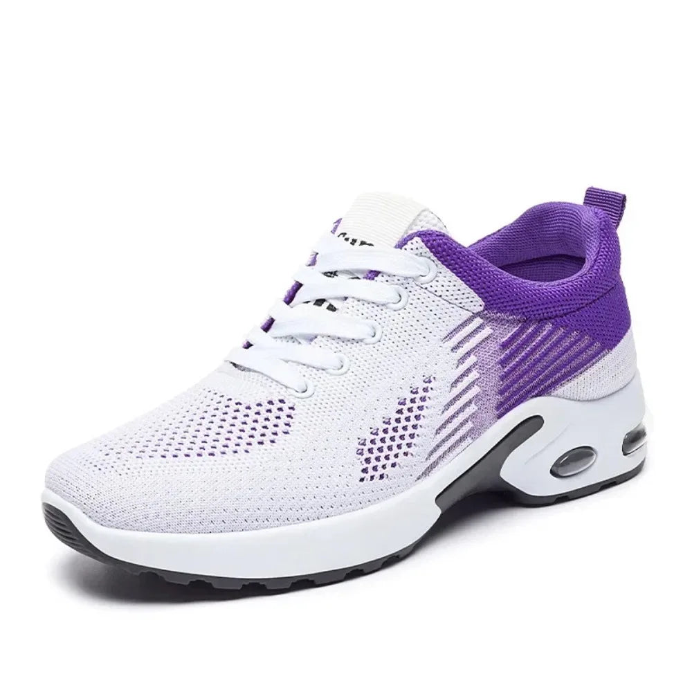 New Running Shoes Ladies Breathable Sneakers Summer Light Mesh Air Cushion Women's Sports Shoes Outdoor Lace Up Training Shoes - Memoriex 