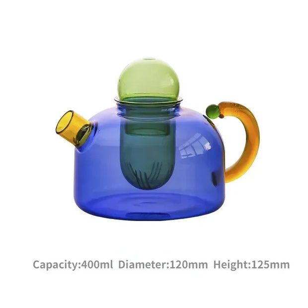 Creative Heat Resistant Glass Teapots Pitcher Suitable Household Teaware Lover Tea Sets Kettle Water Cup Bottle Cooker Usable - Memoriex
