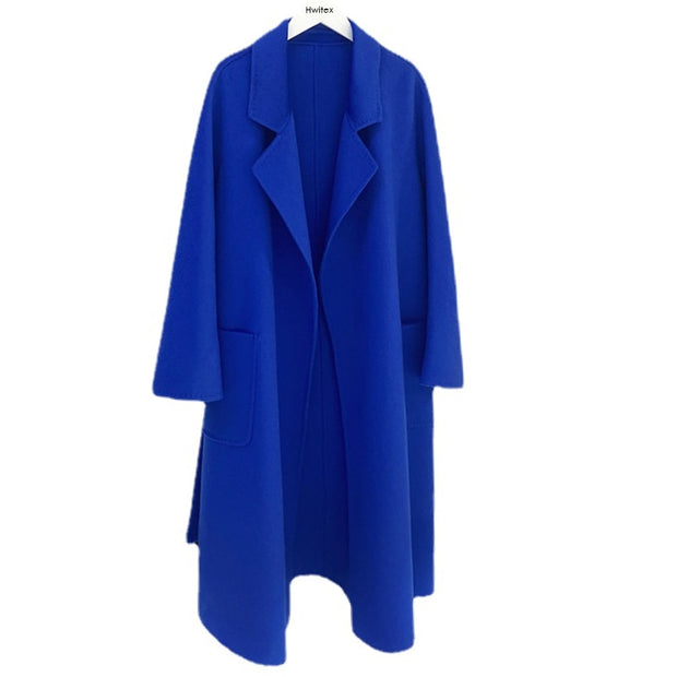 Cashmere Woollen Long coat | Fur Jackets Ladies | Trench coats - Memoriex