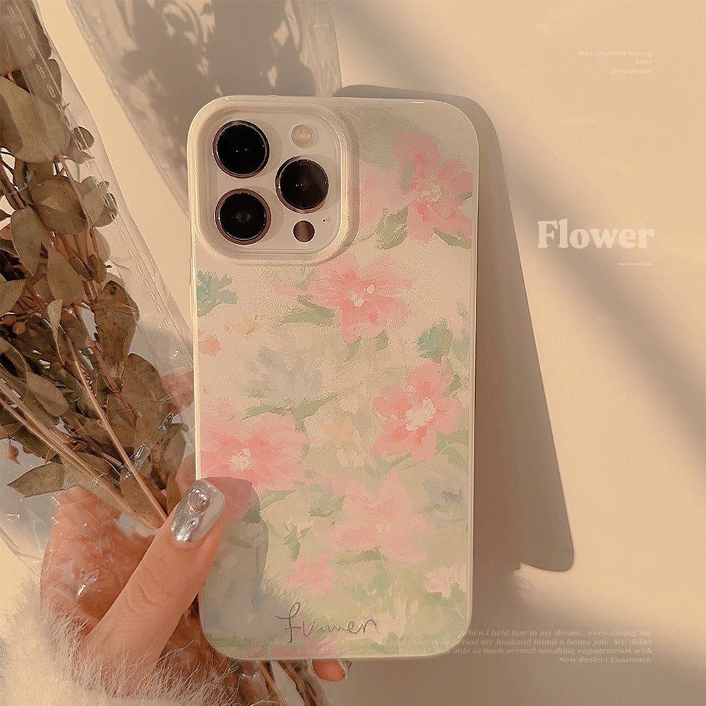 Garden in Oil Painting iPhone 15 Phone Case 14 Art 13Pro Silicone Max - Memoriex 