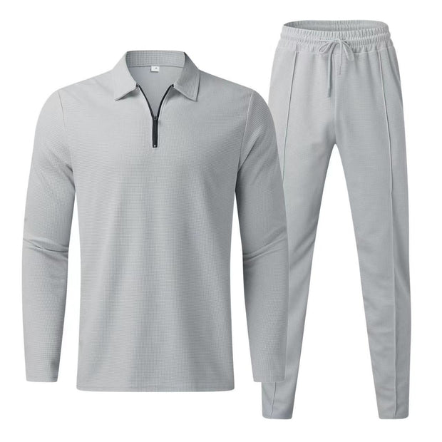 Men's casual sports suit with sleeves and long pants - Memoriex