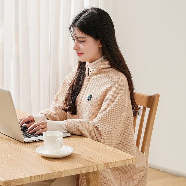Versatile Women's Portable Heated Shawls: Combining Soft Zipper and USB Heating Technology for Cozy Warmth - Memoriex