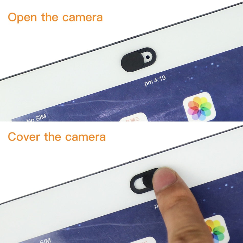 ACCEZZ WebCam Cover Shutter Magnet Slider Plastic For iPhone Web Laptop PC For iPad Tablet Camera Mobile Phone Privacy Sticker - Memoriex 