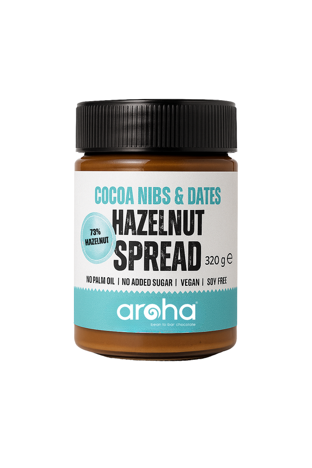 Aroha Cocoa Nib Hazelnut Spread 73% Hazelnut, 320 gr-0