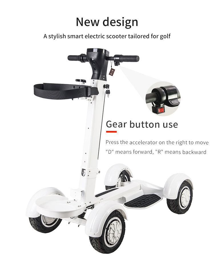 Four Wheel Golf Electric Folding Light Longboard Lawn Course Scooter - Memoriex 