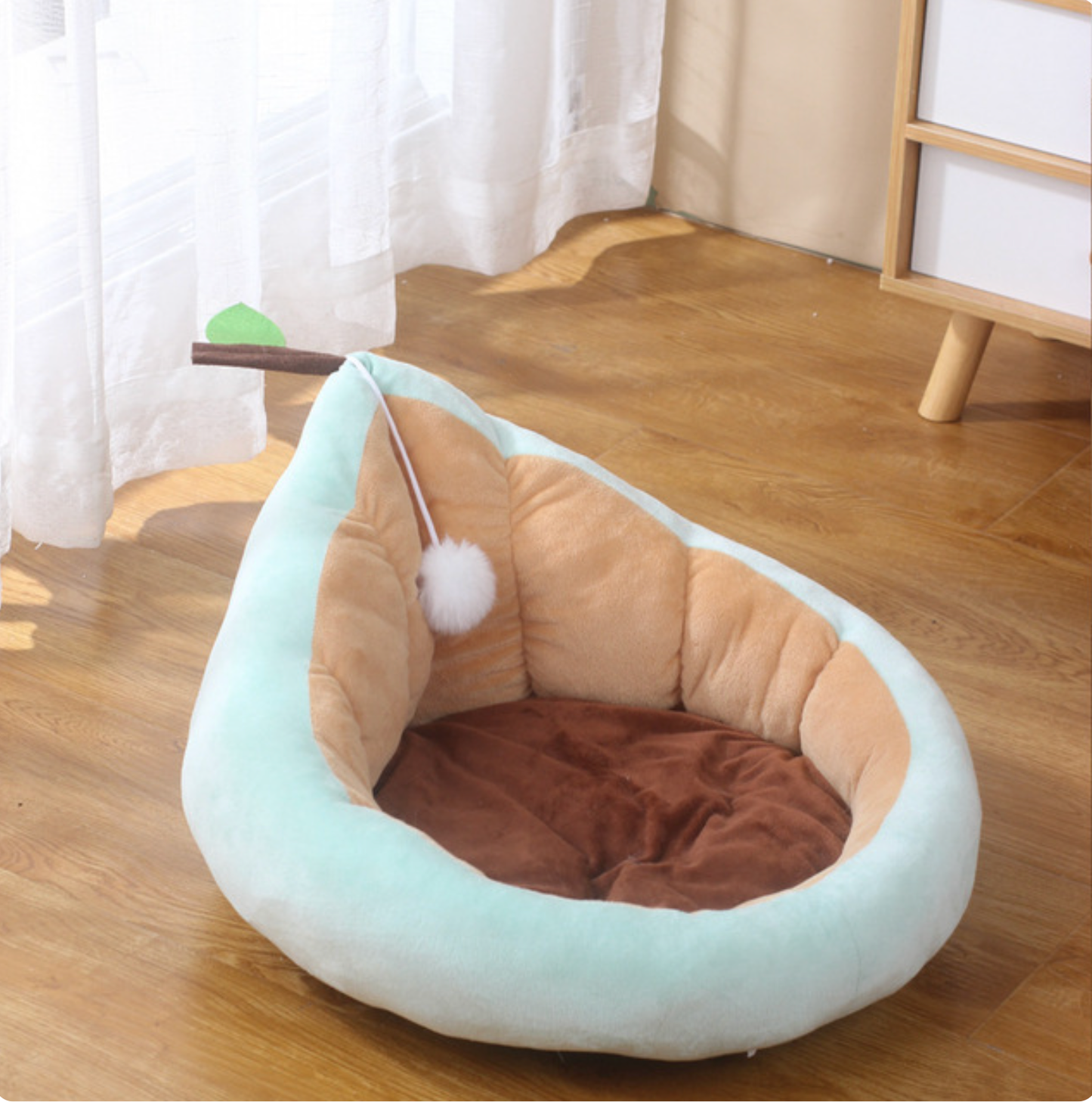 Pear Shape Cozy Lounger Pet Bed-2