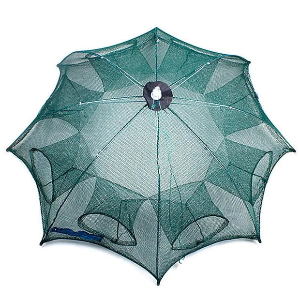 8 Holes Crayfish Automatic Folding Fishing Net Shrimp Cage - Memoriex 
