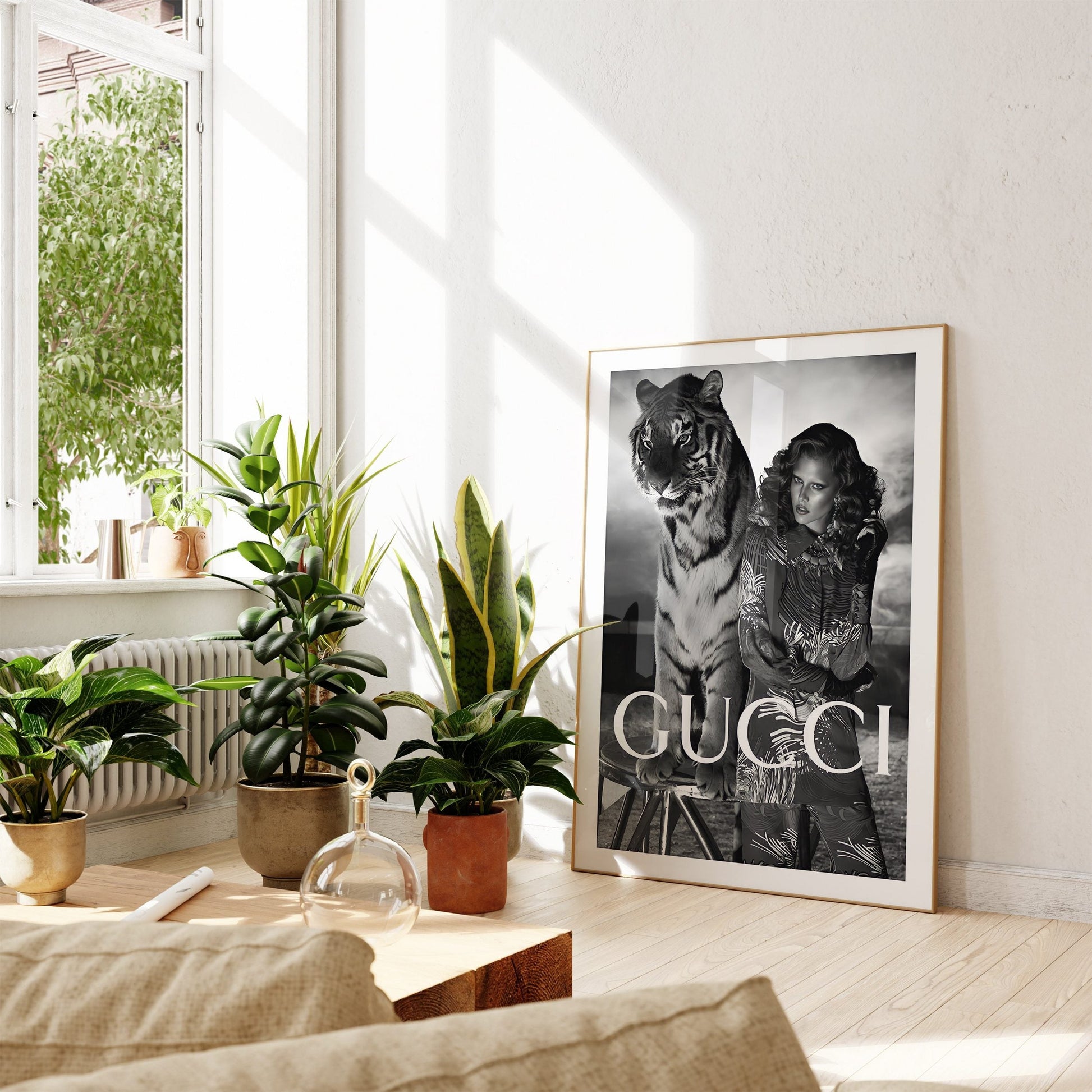 Gucci Poster · Wild und Schön · Gucci’s Starke Schönheit · Tigerstärke ·Exotische Pracht · Wand Dekoration · ohne Rahmen-4