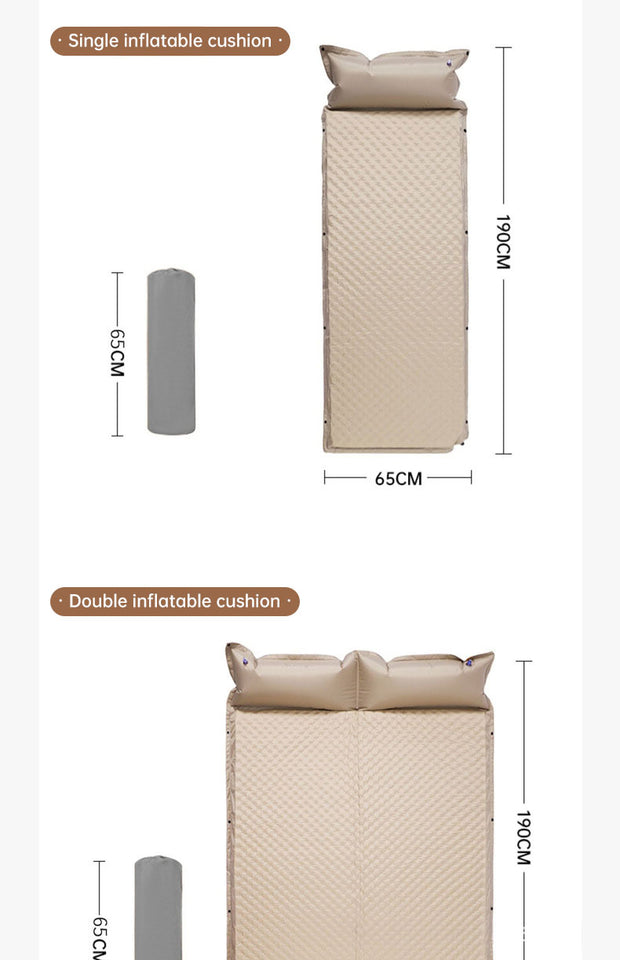 Product camouflage Can Be Spliced Self Inflating Cushion Air Mattress Camping Mat With Pillow - Memoriex