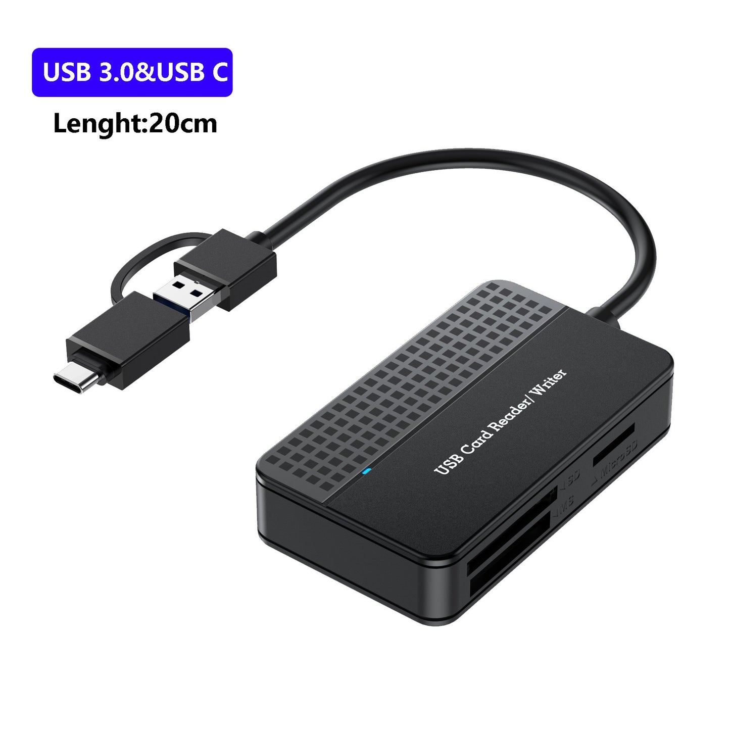 USB 3.0 Four in One USB 3.1 CF SD TF MS Memory Card/DSLR Camera Card Reader Type-c - Memoriex 