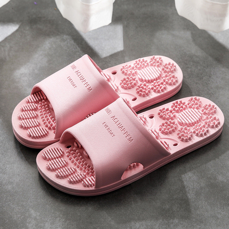 Home Bathroom Non-slip Indoor Slippers Supermarket Hotel Men's And Women's Massage House Soft Foams Slippers - Memoriex 