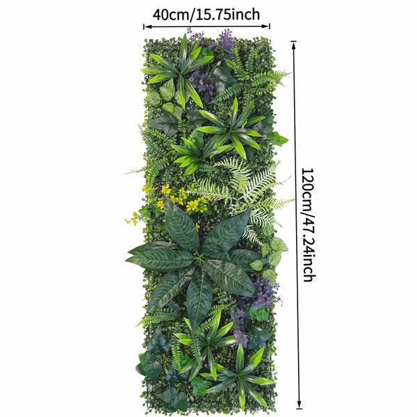 Artificial Greenery Wall Panel – 40 × 120 cm Faux Plant Mat