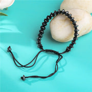 6mm Black Bile Magnet Beaded Skull Retro Fashion Bracelet Accessories - Memoriex