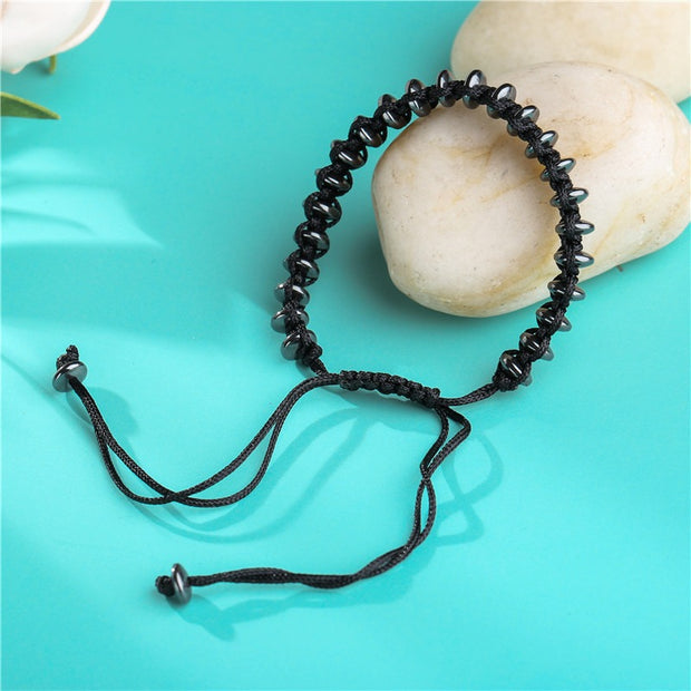 6mm Black Bile Magnet Beaded Skull Retro Fashion Bracelet Accessories - Memoriex
